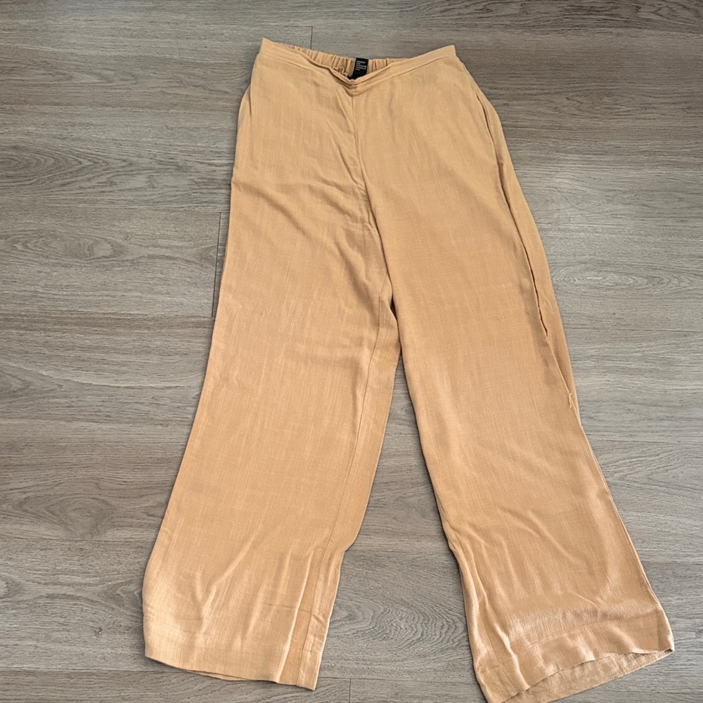 Linen Wide-Leg Pants